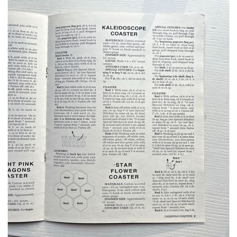 Annie’s Attic Crochet Casserole Coasters Pattern Book - 87C73 vintage 1993 - Picture 3 of 4